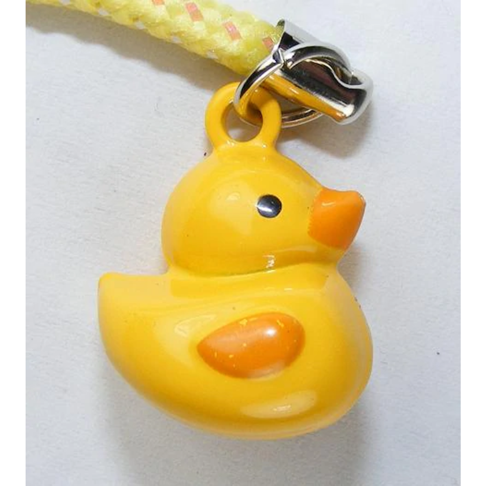 Brass Bell Charm w/strap - Yellow Duck - 70620