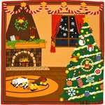 Furoshiki - Small, "Mike's Christmas (December)" - W438-054012