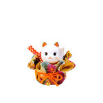 Figurine - "Ayae Fuku Purse Maneki Neko (left hand)" - TYG-7197