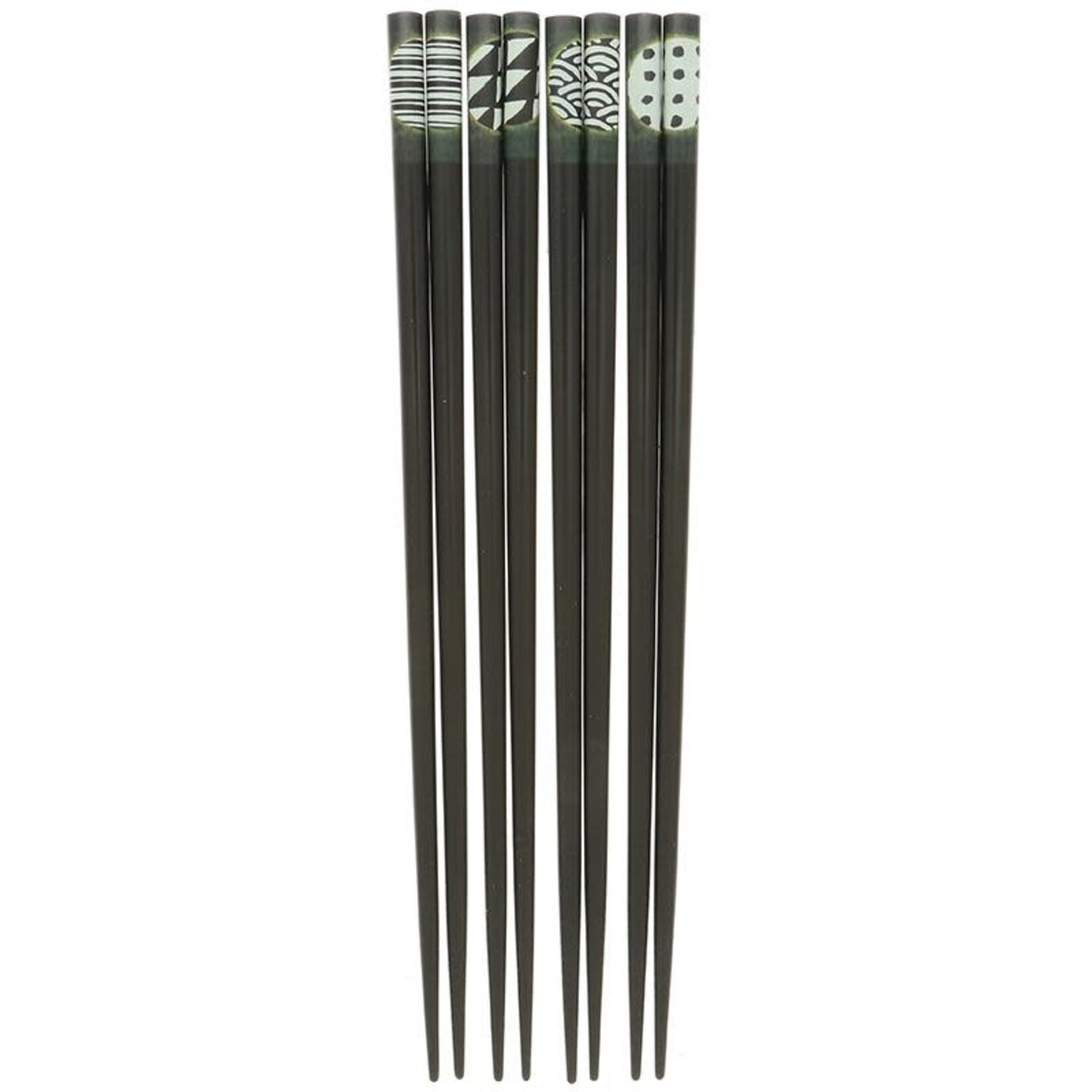 Chopsticks - Assorted Black Oribe Designs - 311-385