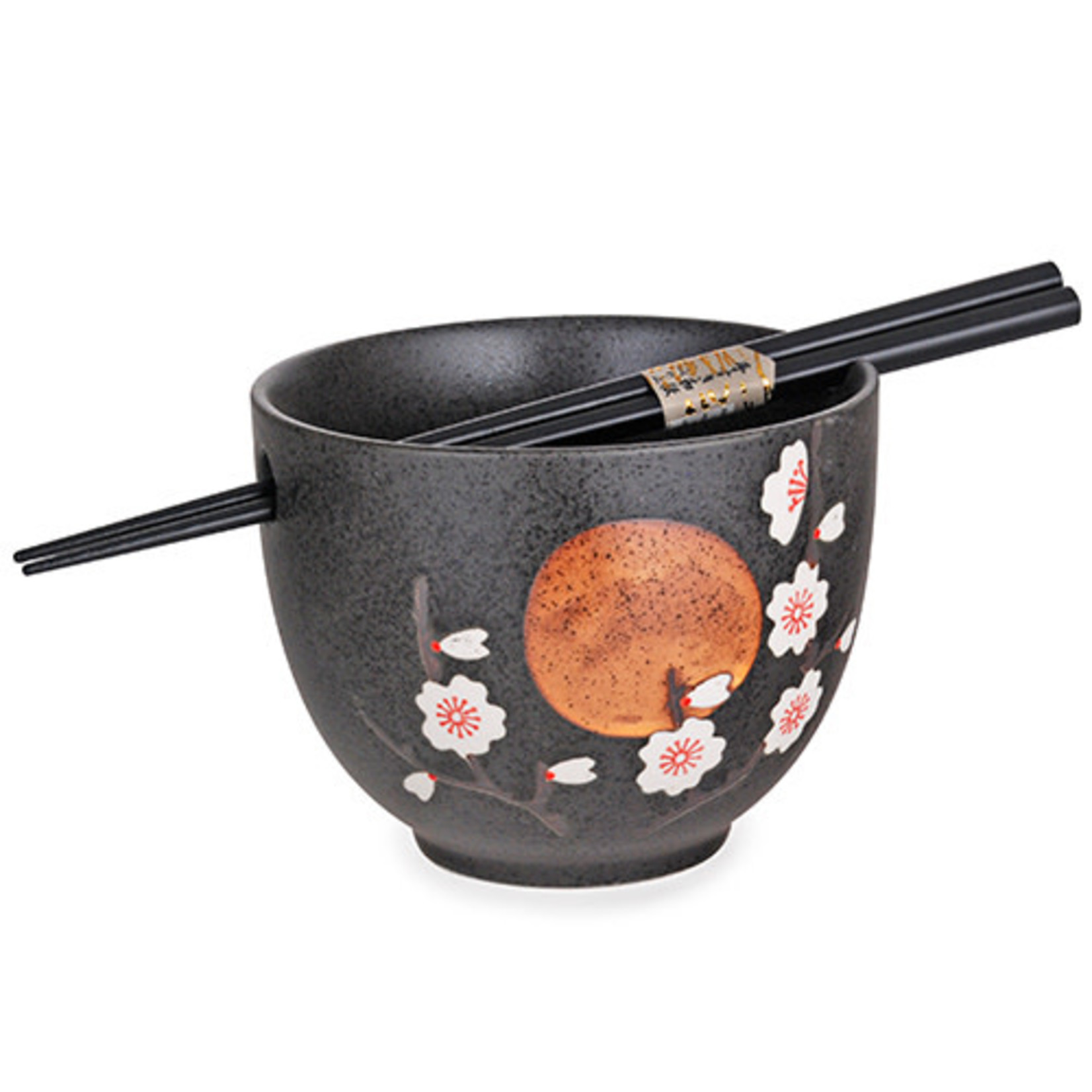 Bowl w/Chopsticks - Moon Cherry - SBM1-C