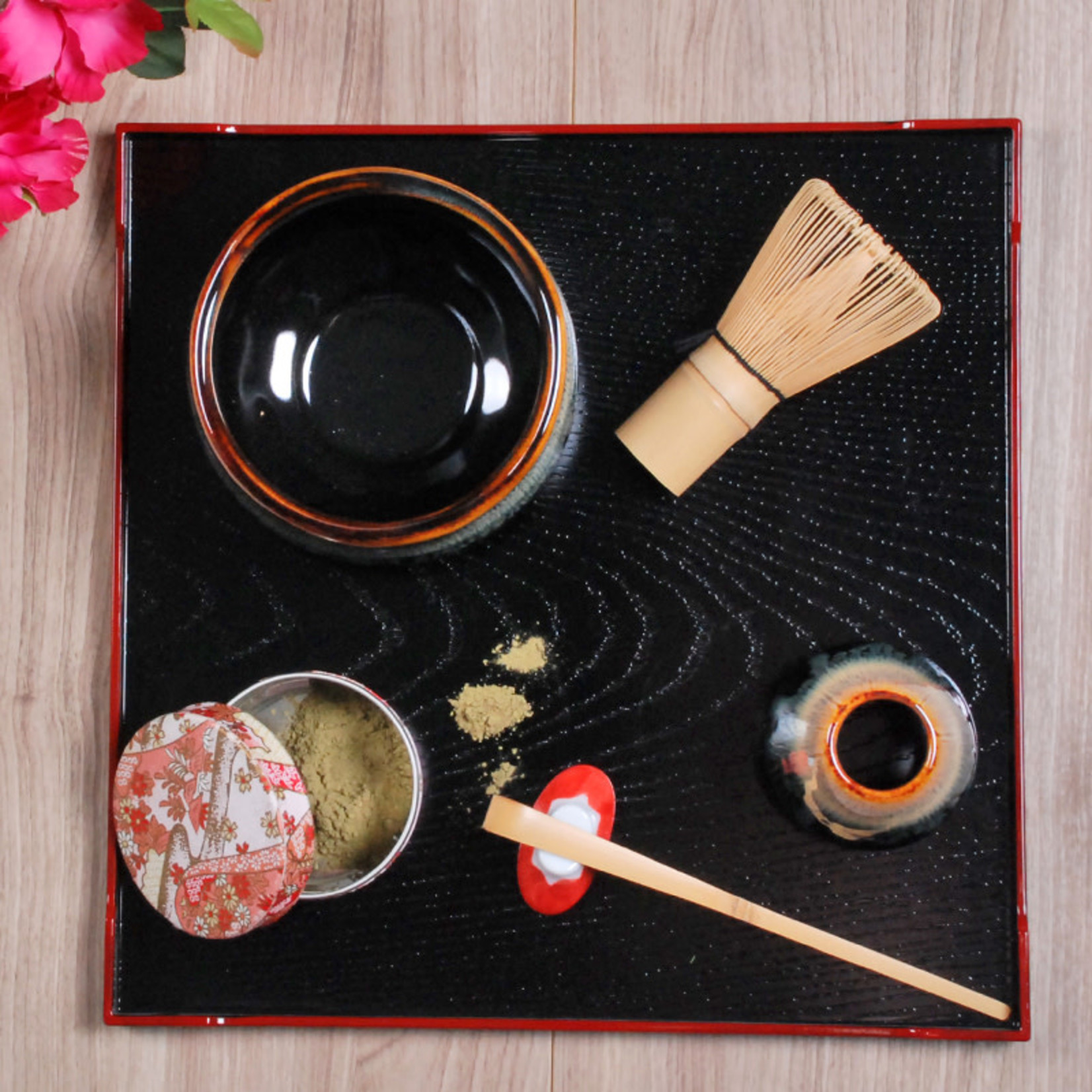 Kagetsu Matcha-wan Set w/scoop, whisk, holder - MAT-G5