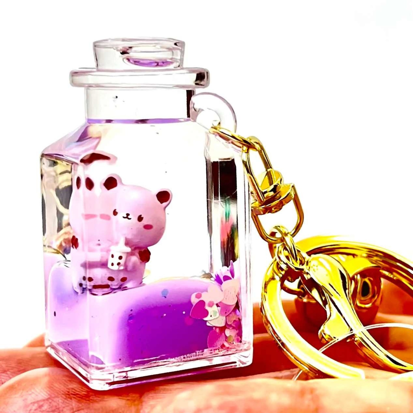 BCMINI Cat in Jar Floaty Charm Keyring - 12087