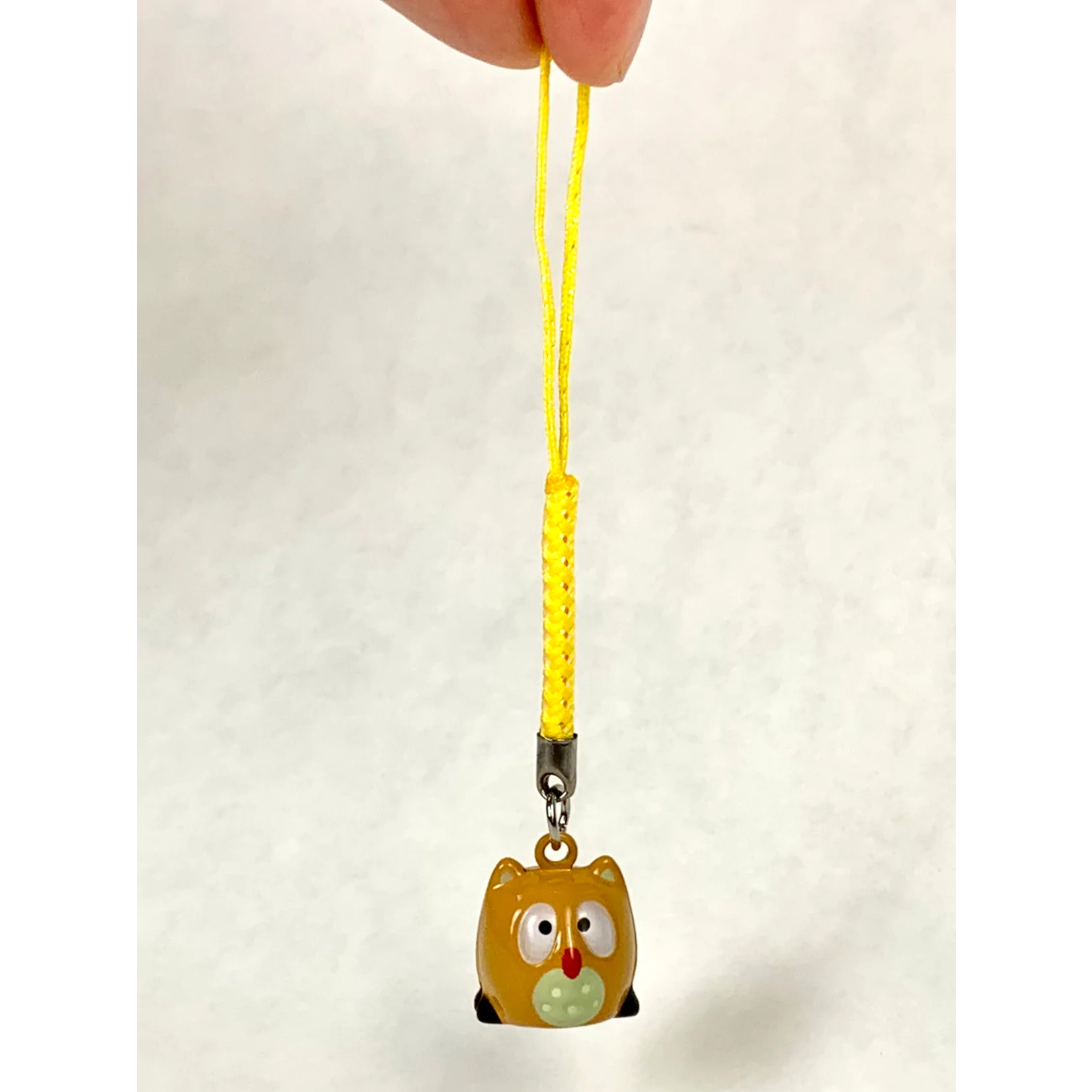 Brass Bell Charm w/strap - Light  Brown Owl - 70629