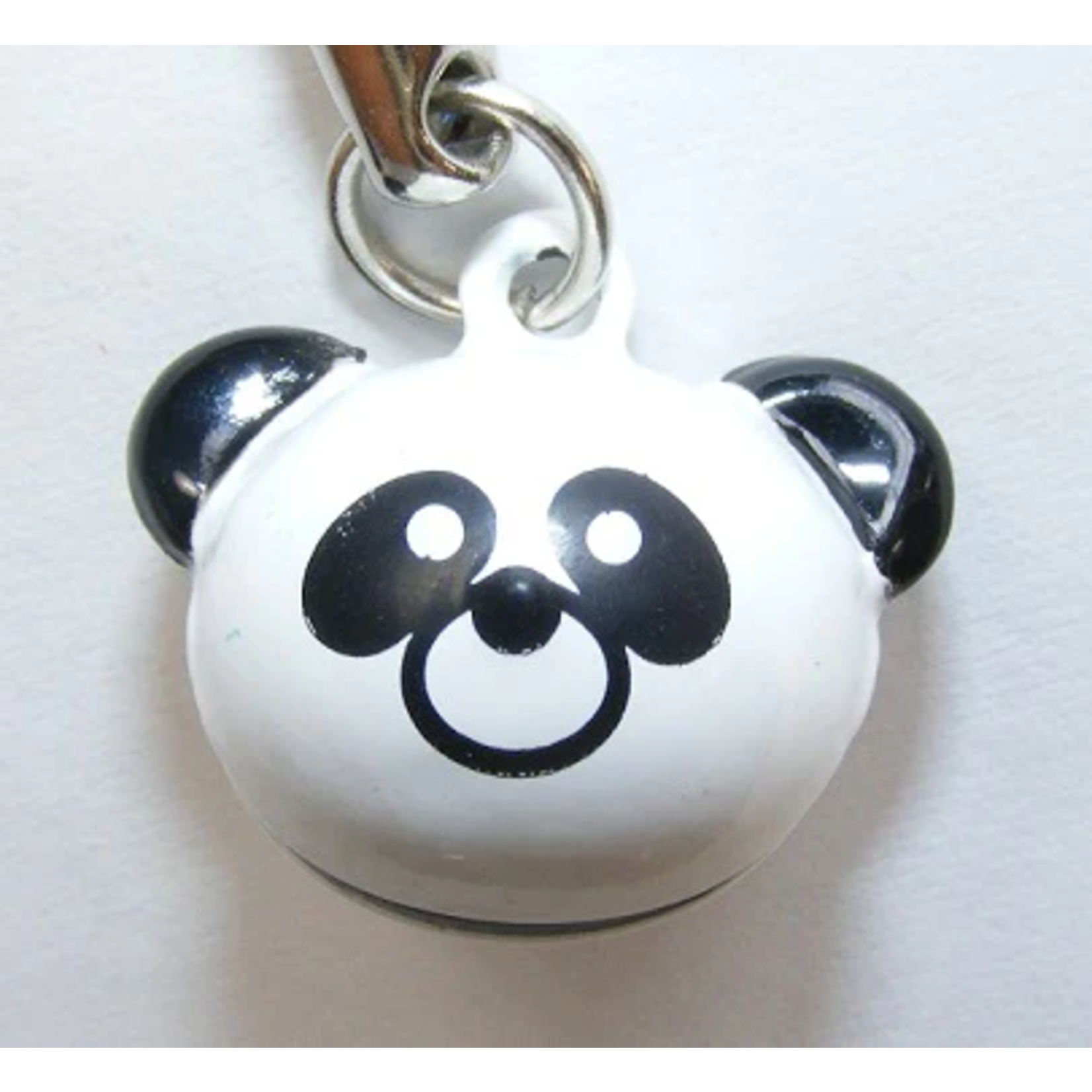 Brass Bell Charm w/strap - Panda Face SM - 70596