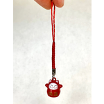 Brass Bell Charm w/strap - Maneki Cat - 70614