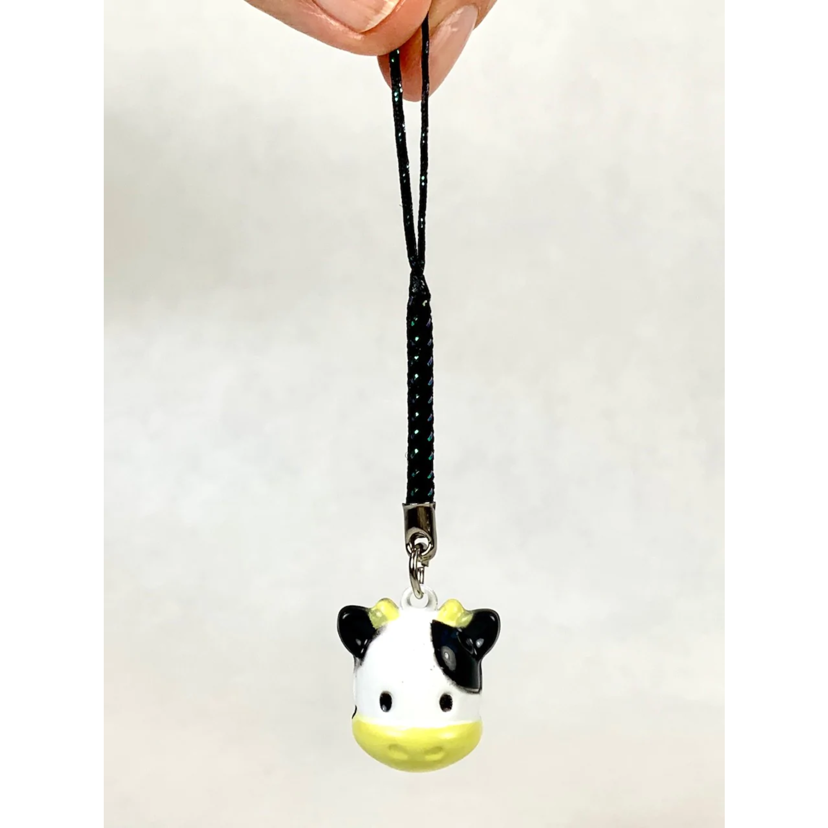 Brass Bell Charm w/strap - Cow - 70567