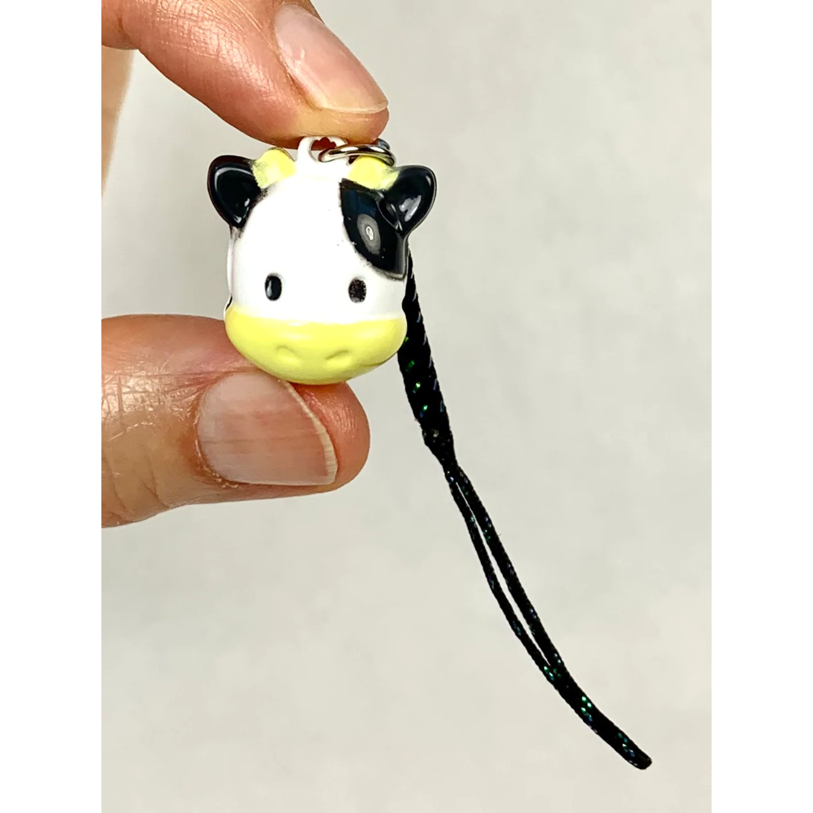 Brass Bell Charm w/strap - Cow - 70567