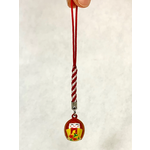 Brass Bell Charm w/strap - Kimono Doll - 70615