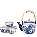 Tea Set 1:4 Pot w/4 cups Hokusai - SFT5-6599