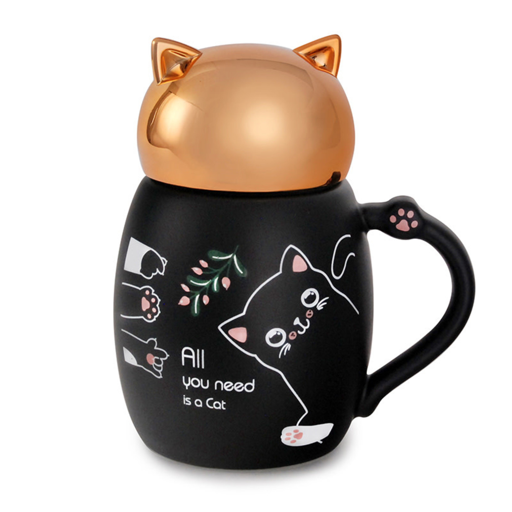 Mug w/Screw Lid - Cat - PC32-2