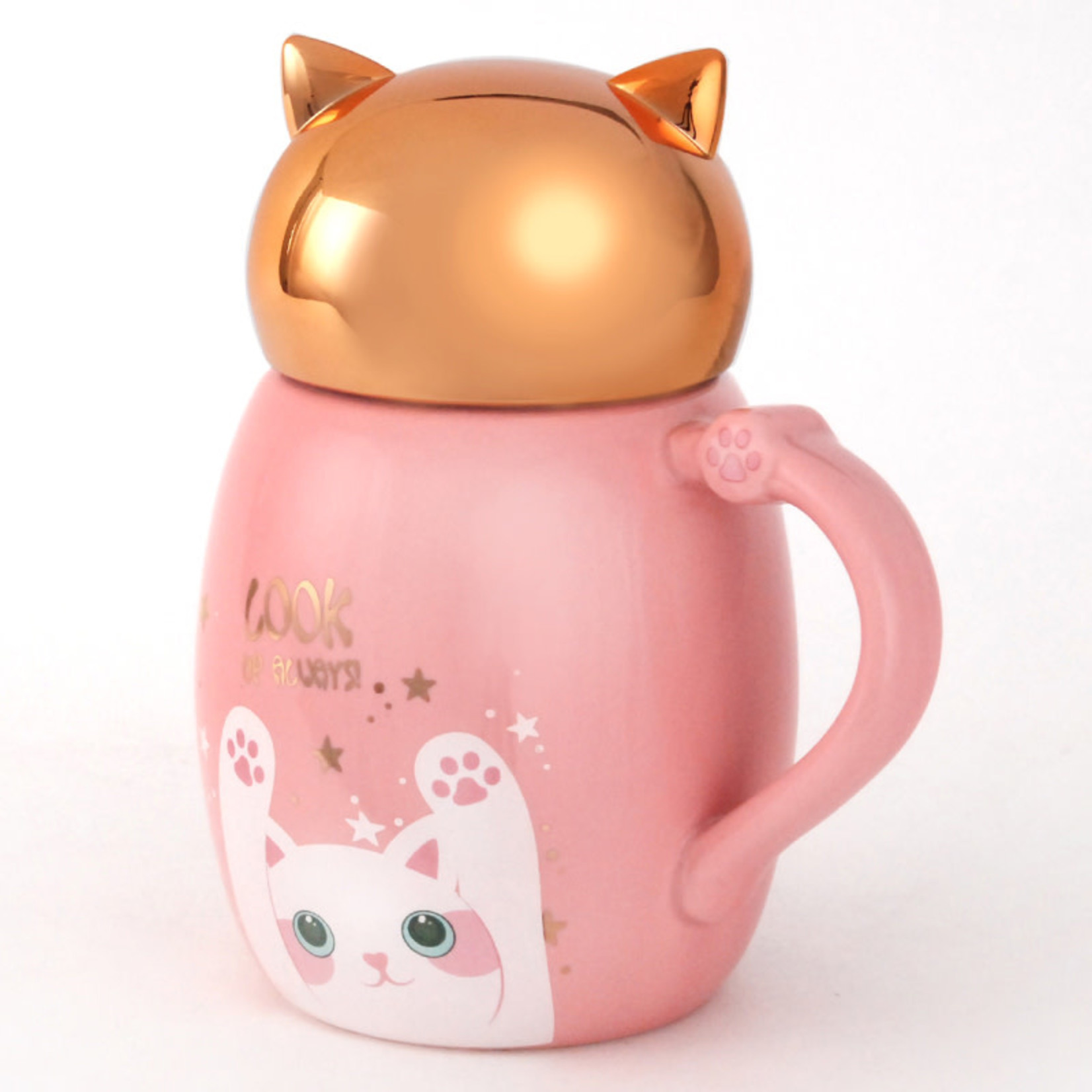 Mug w/Screw Lid - Cat - PC32-4