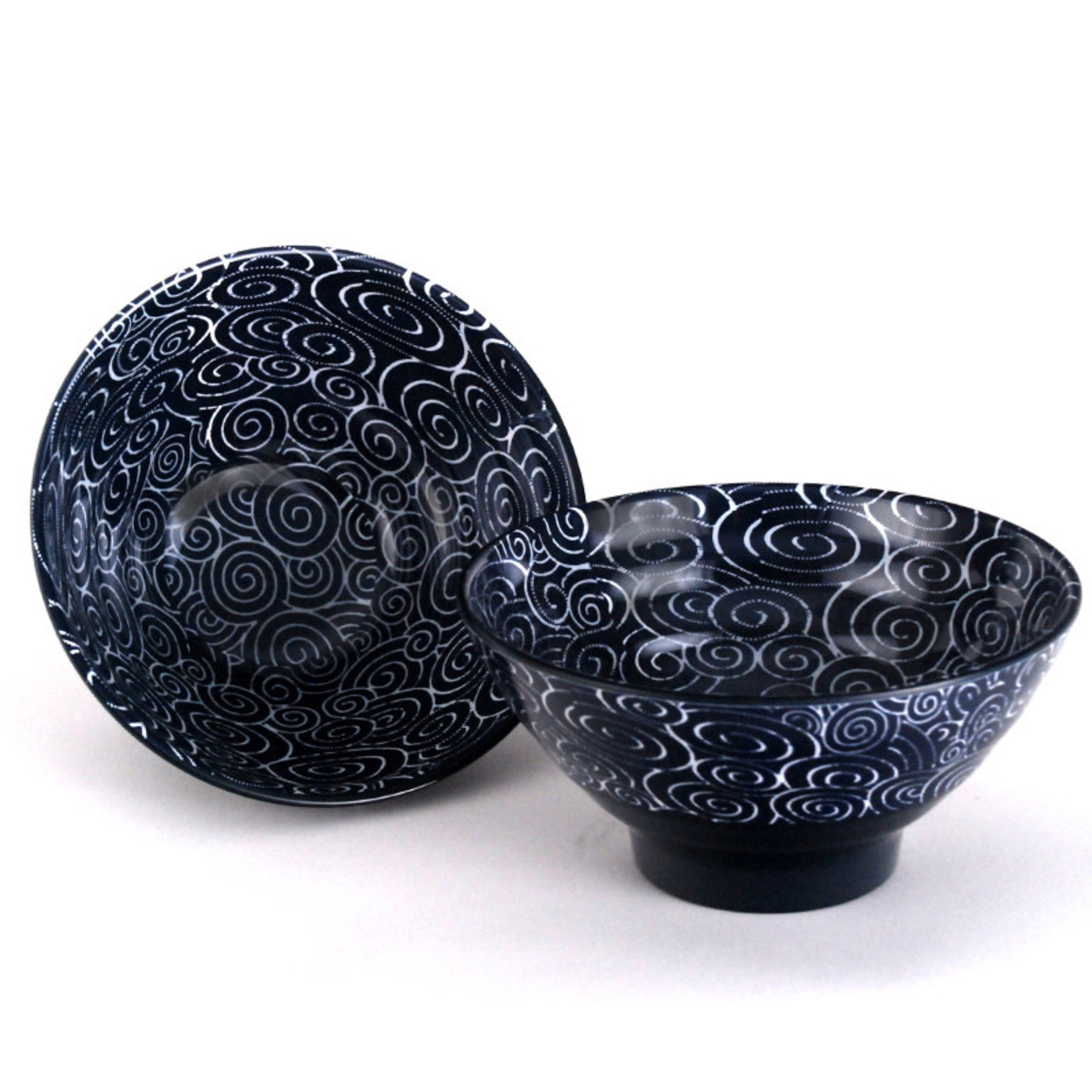 Sushi for Two -  Dark Blue Swirl Pattern 8pc Set - SU1-UZ