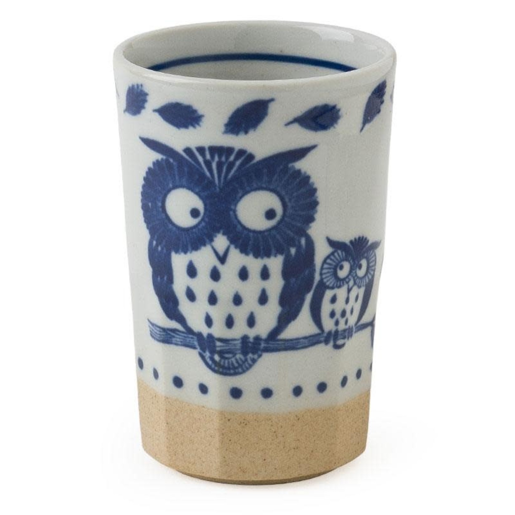 Cup 9oz Blue Owl 4.5"H - J3876