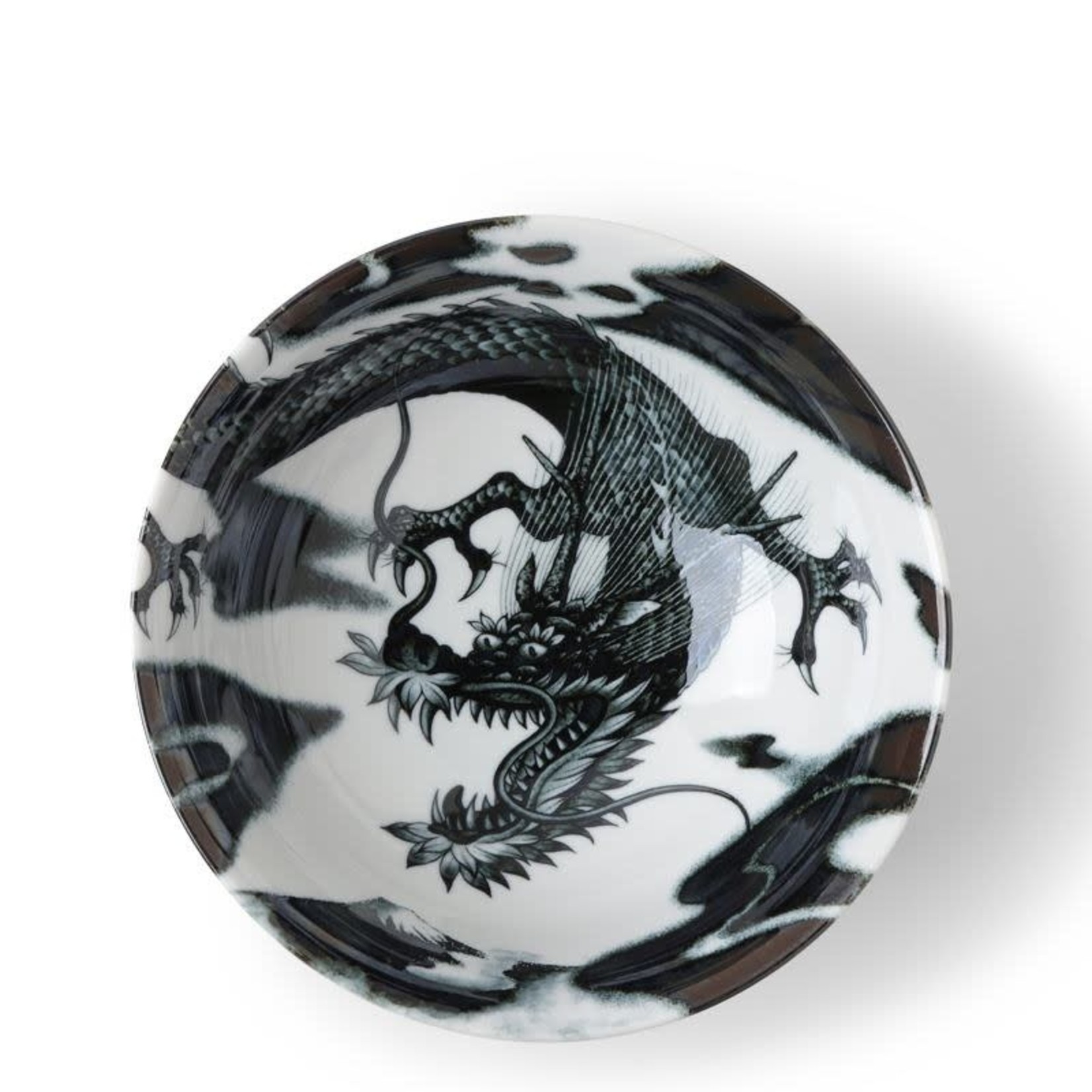 Bowl - Gray Flying Dragon 8.25" - J6459