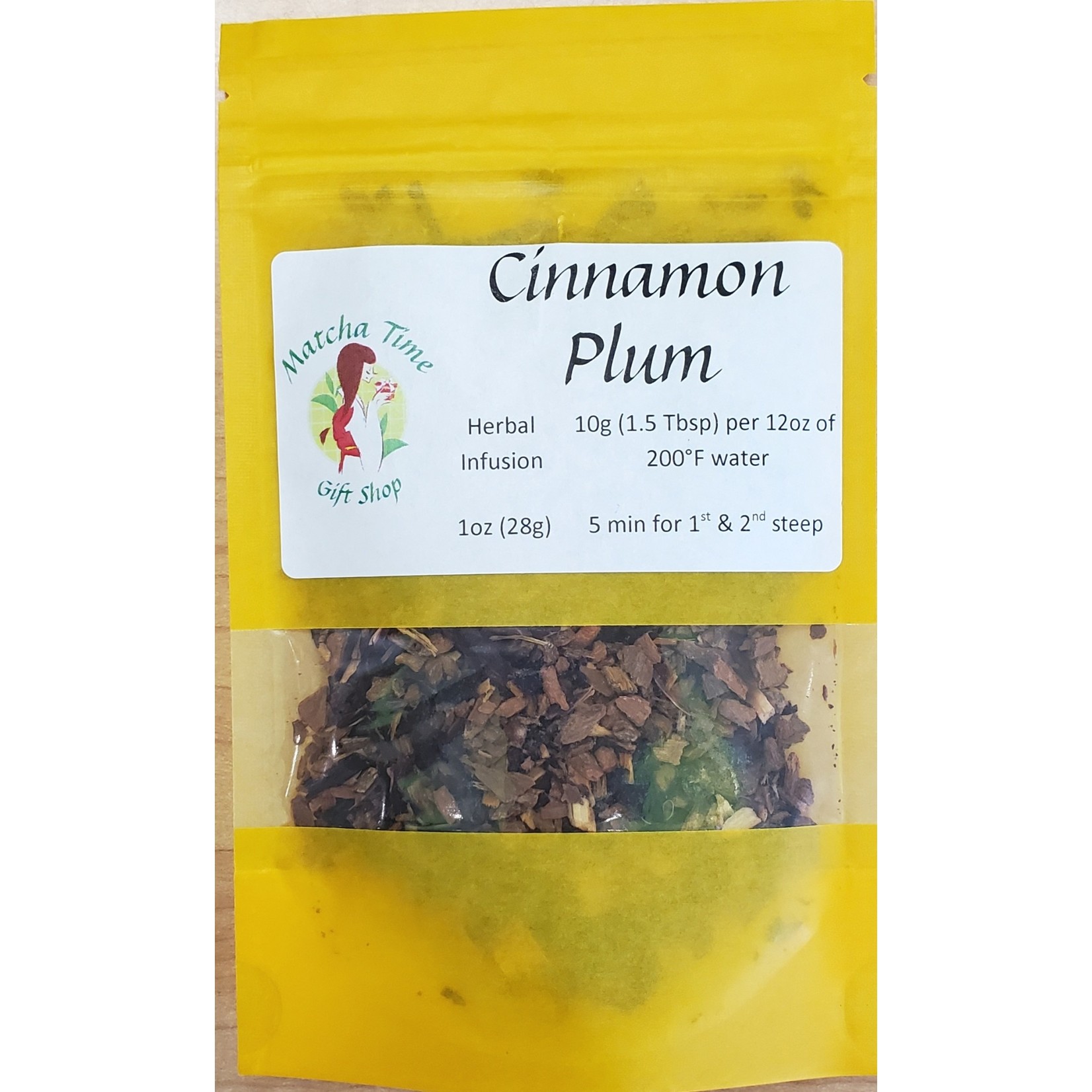 Matcha Time Cafe Cinnamon Plum Herbal Infusion - Loose Leaf 1 oz bag