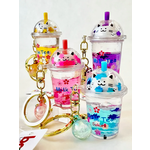 Kitty Boba Milk Floaty Charm Keyring - 12078