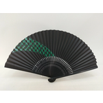Suehirodo Fan - Hand Made Sensu Folding Fan - Green Ichimatsu