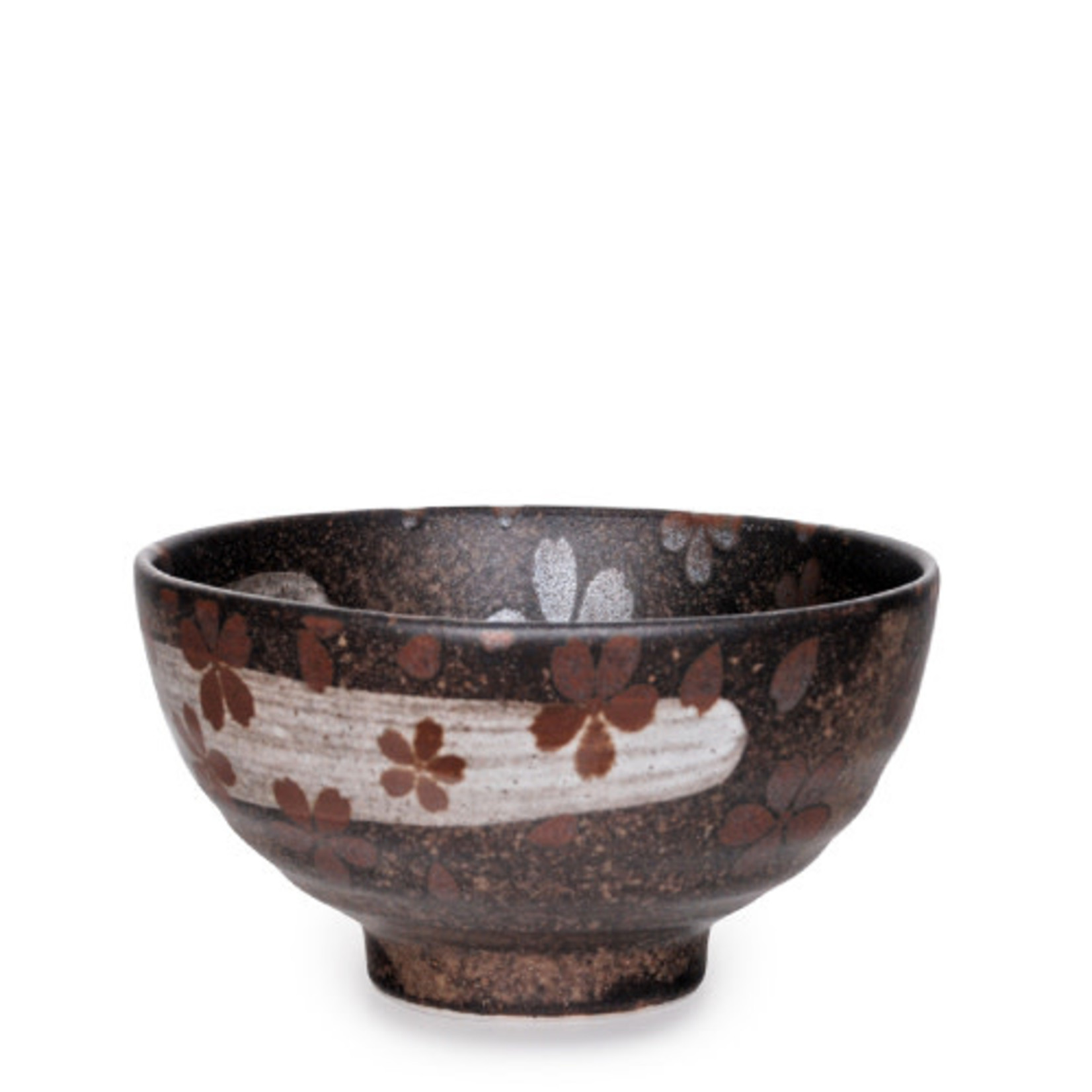 Bowl - Sakura Nagashi Black Rice Bowl - RT54-SNK