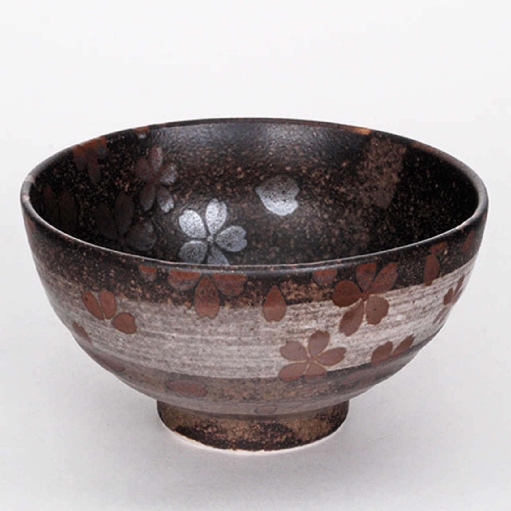 Bowl - Sakura Nagashi Black Rice Bowl - RT54-SNK