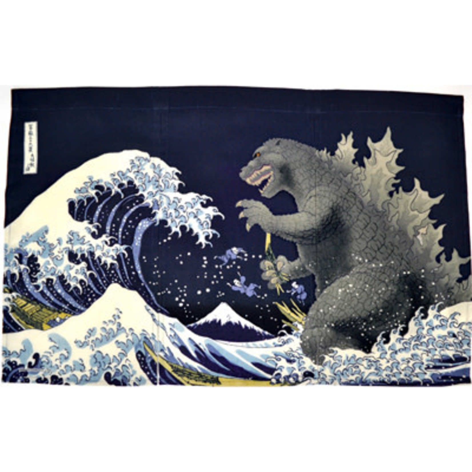 Noren - Godzilla - Thirty-six Views of Mt. Fuji (Dark Navy) - W0-0170