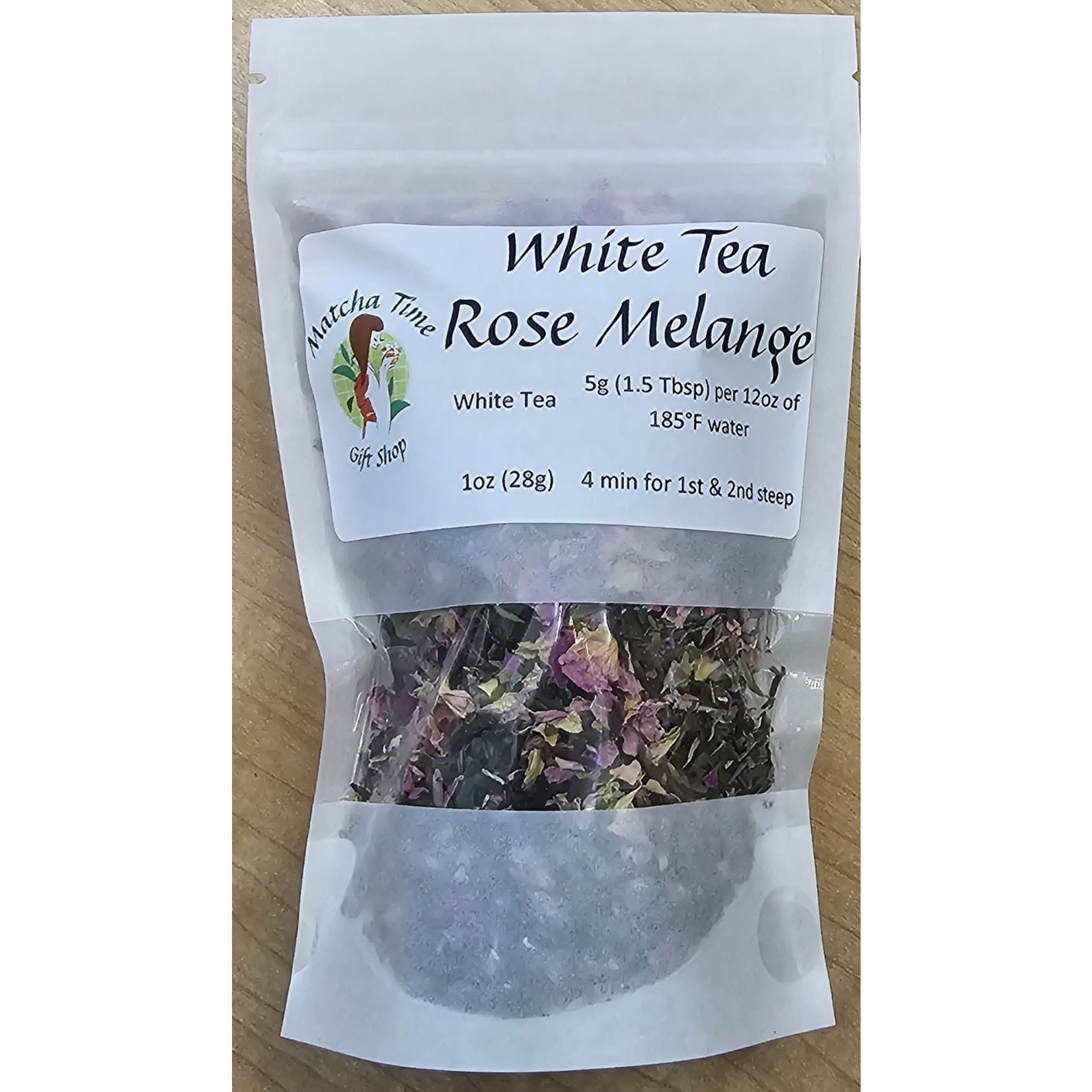 Matcha Time Cafe White Tea Rose Melange - Loose Leaf 1 oz bag