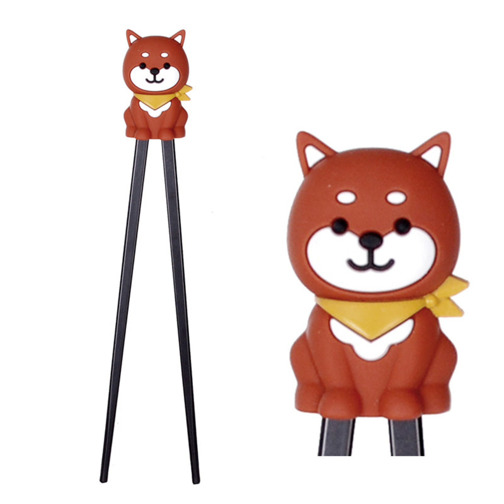 Chopsticks for Kids - With Helper - Shiba Brown - EC23-M