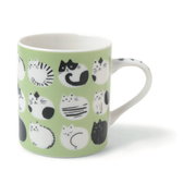 Mug - Cozy Cats 8 oz. - Green C5180B - Matcha Time Gift Shop
