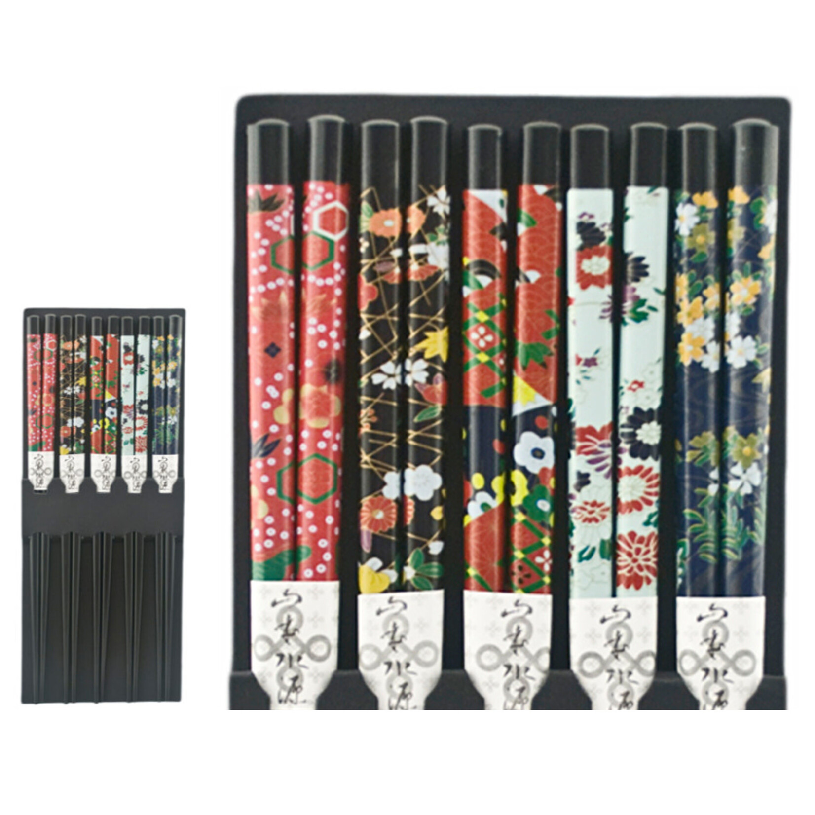 Chopsticks Set 5 Pairs - Floral Patterns - CH158-S