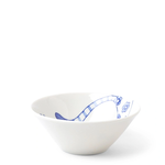 Bowl - Blue & White Cat Rice Bowl - J6572