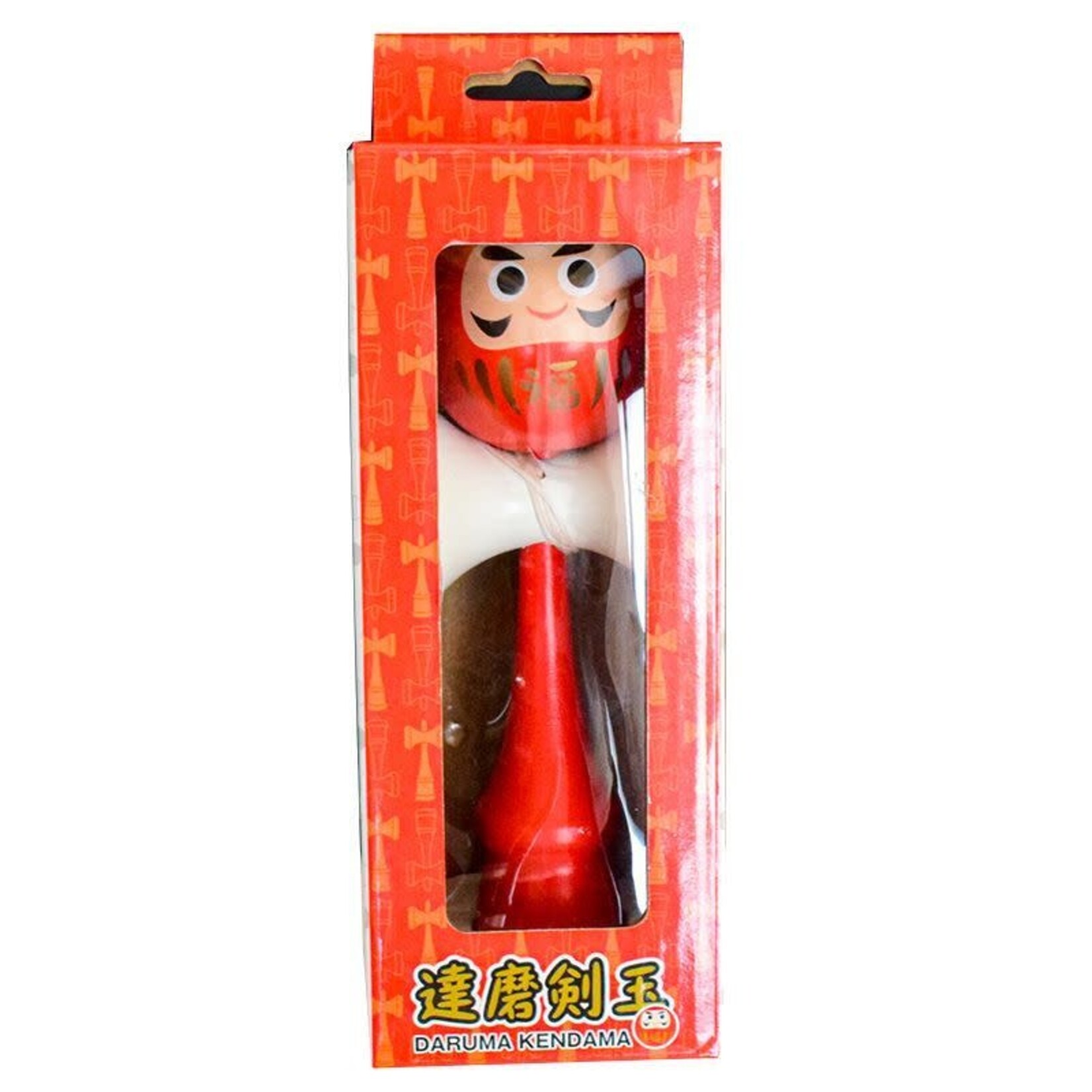 Red Daruma Kendama (Cup & Ball Toy) - 6"