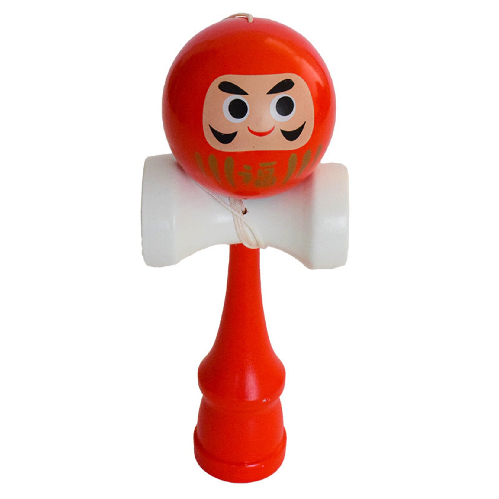 Red Daruma Kendama (Cup & Ball Toy) - 6"