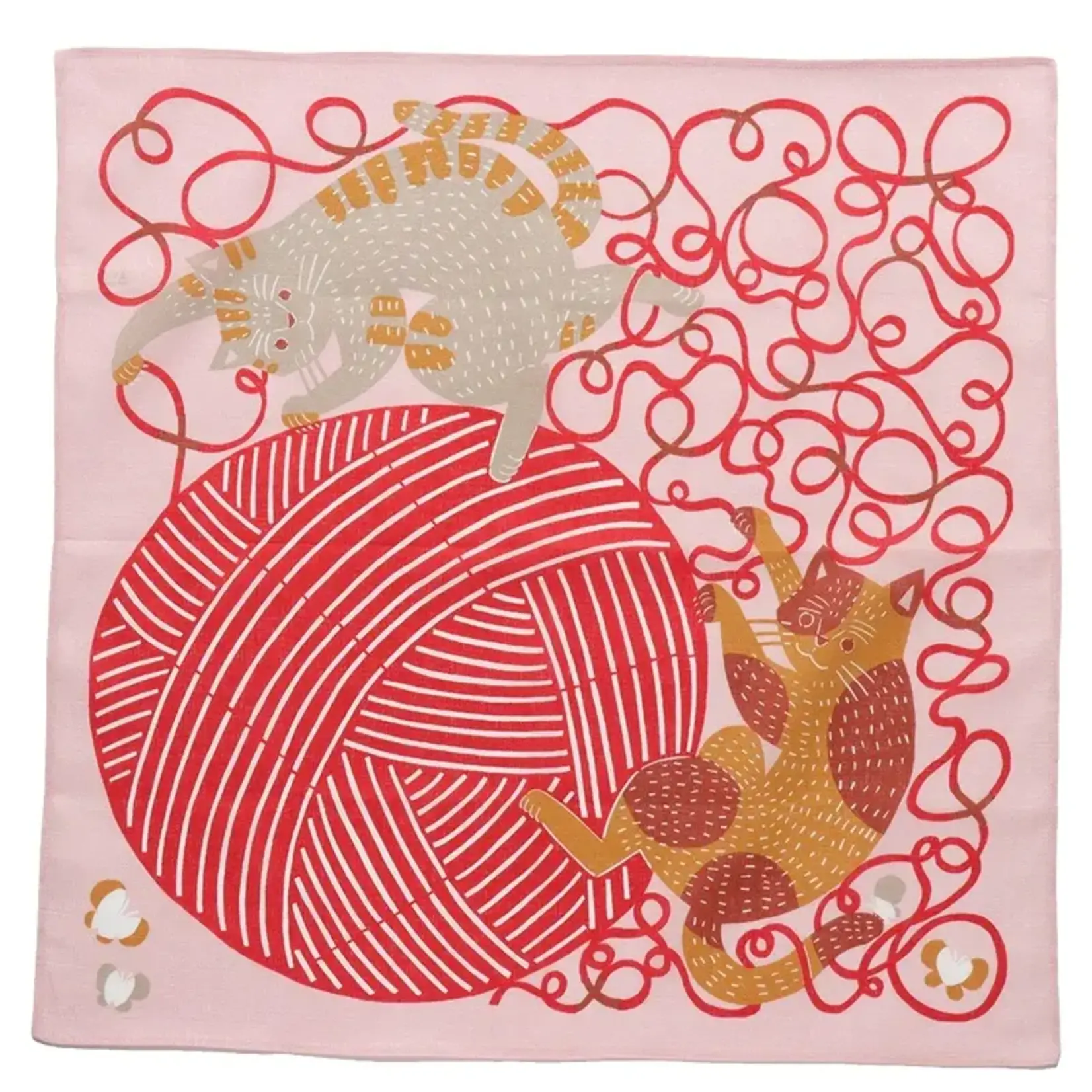 Furoshiki - Small, "Cats & Yarn" - 990-M068