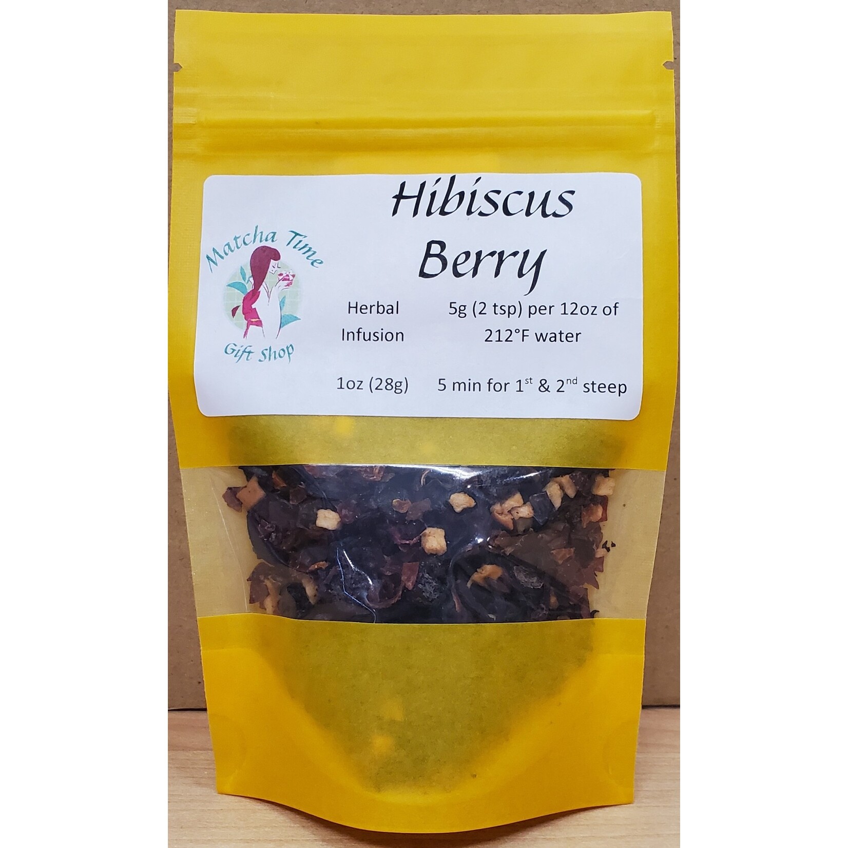 Matcha Time Cafe Hibiscus Berry Herbal Infusion - Loose Leaf Bag