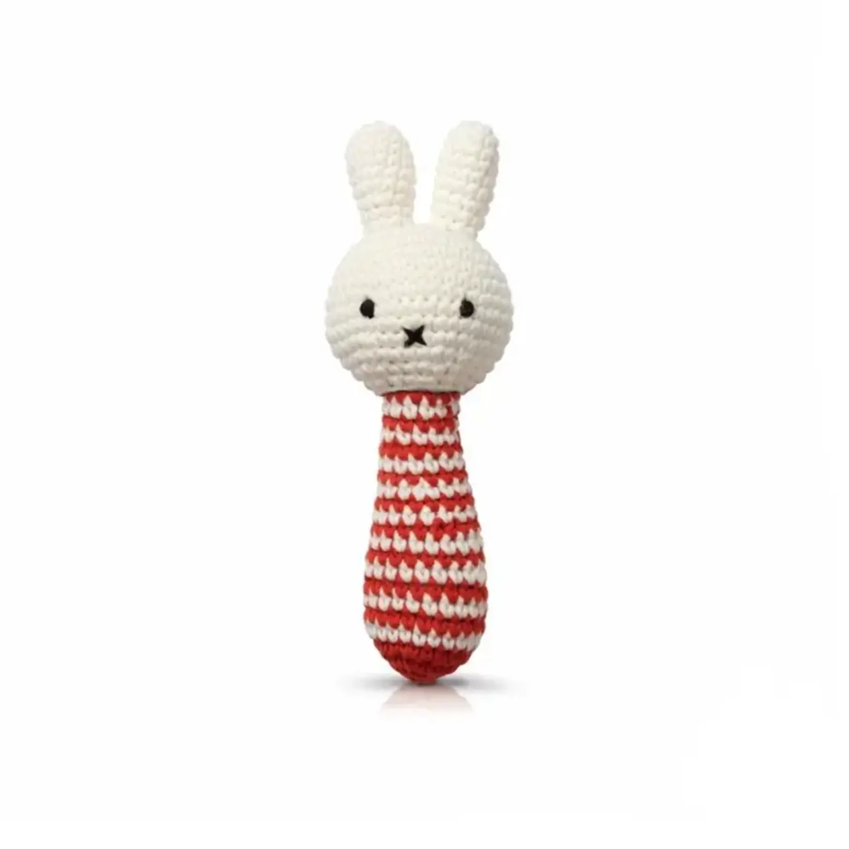 Just Dutch Miffy Plush Baby Rattle - Red
