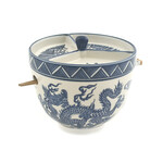 Bowl w/Condiment Div Lid & CStk White w/Blue Dragons - SFC1-5092