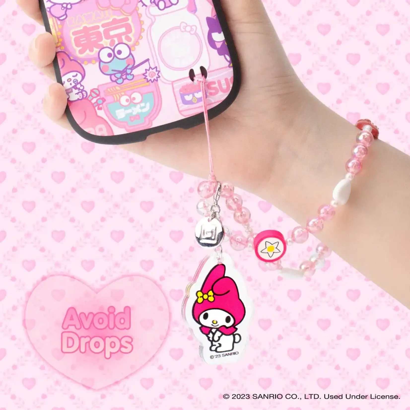 Sanrio Sanrio Beaded Charm Wrist Strap - My Melody