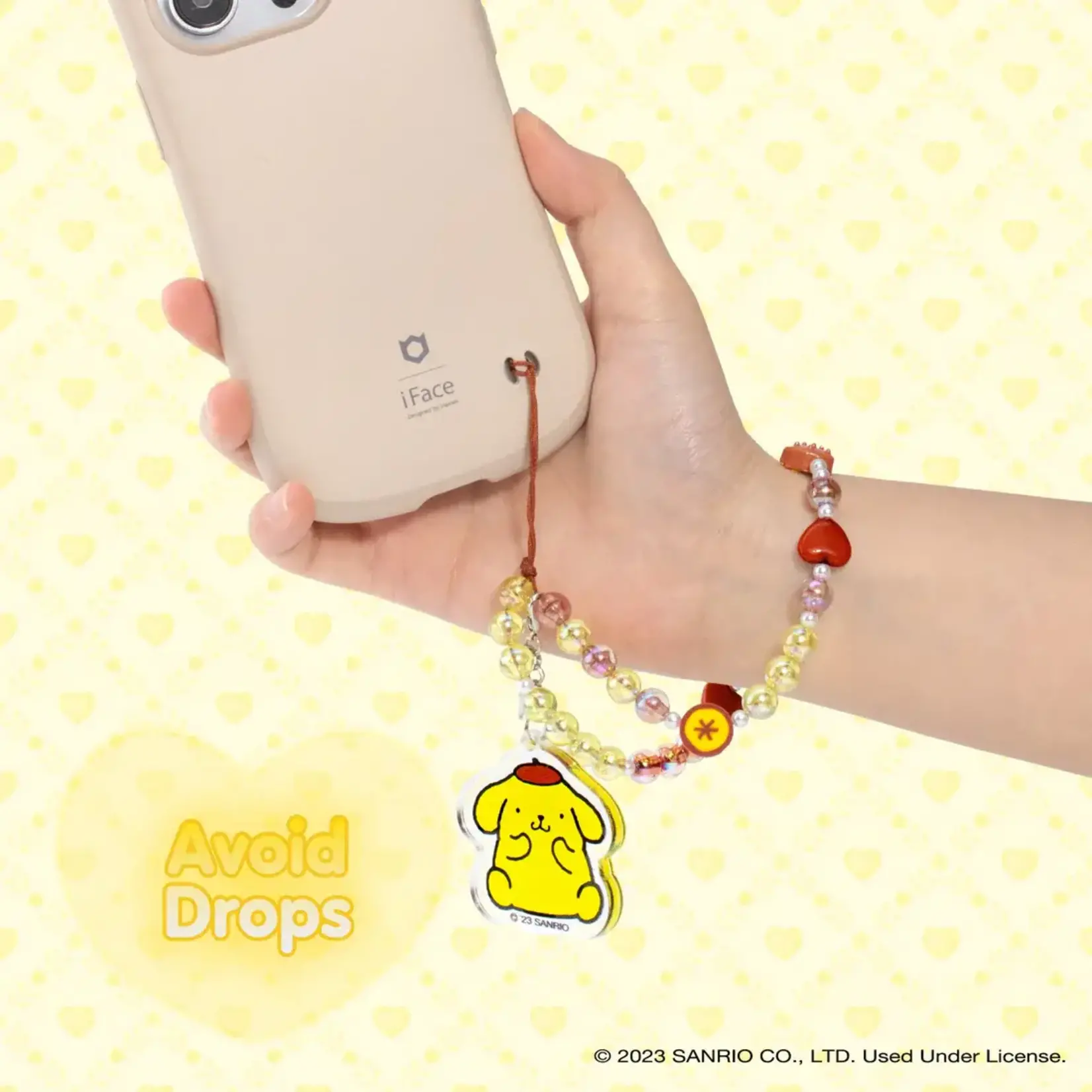 Sanrio Sanrio Beaded Charm Wrist Strap - Pompompurin