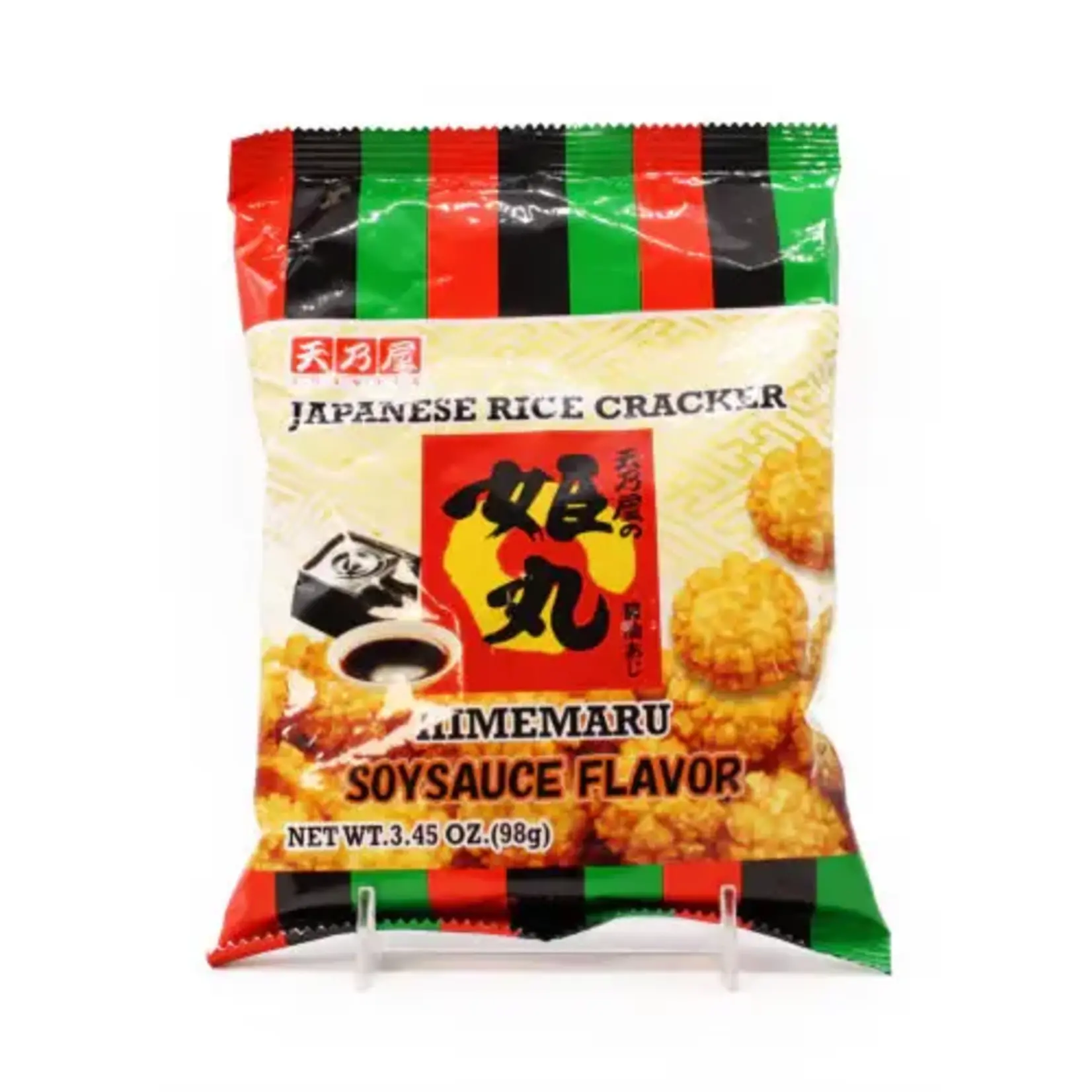 Amanoya Senbei - Japanese Rice Cracker Himemaru - Shoyu 3.45 oz