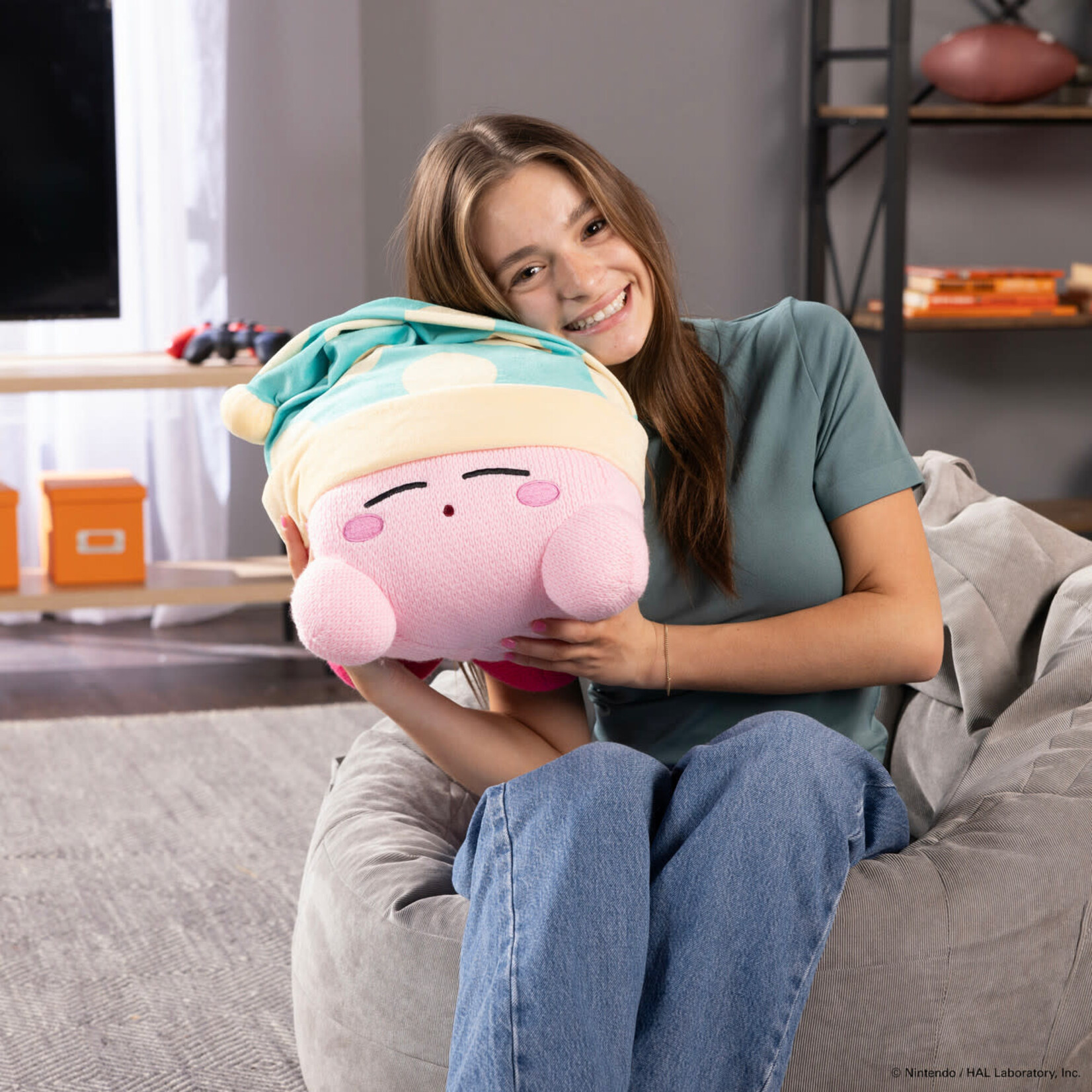 Club Mocchi-Mocchi- Sleeping Kirby Nuiguru Knit  Mega T12477