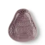 Plate - Sauce Dish - Amethyst Owl  4.5" x 4" x 0.5" - 160-184