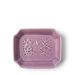 Plate - Sauce Dish - Lavender Bird  4" x 3.25" x 1" - 160-125