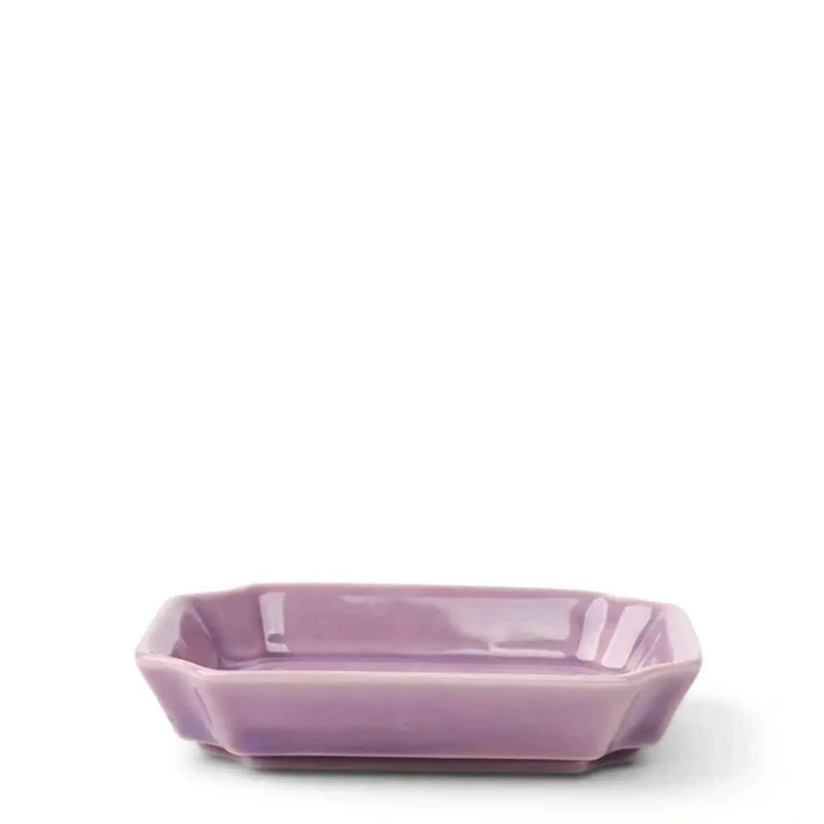 Plate - Sauce Dish - Lavender Bird  4" x 3.25" x 1" - 160-125