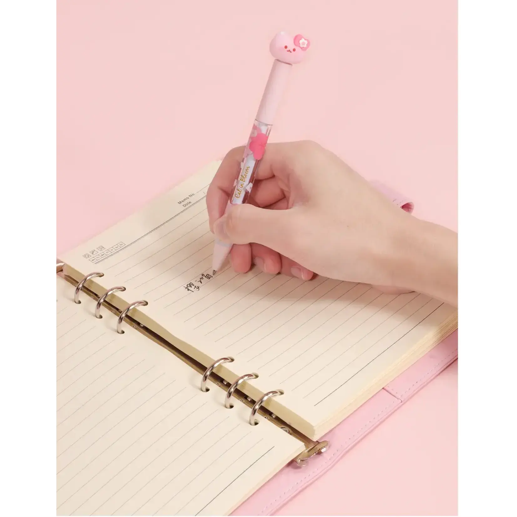 Kuki Sakura Cat Spinning Gel Pen - 22631