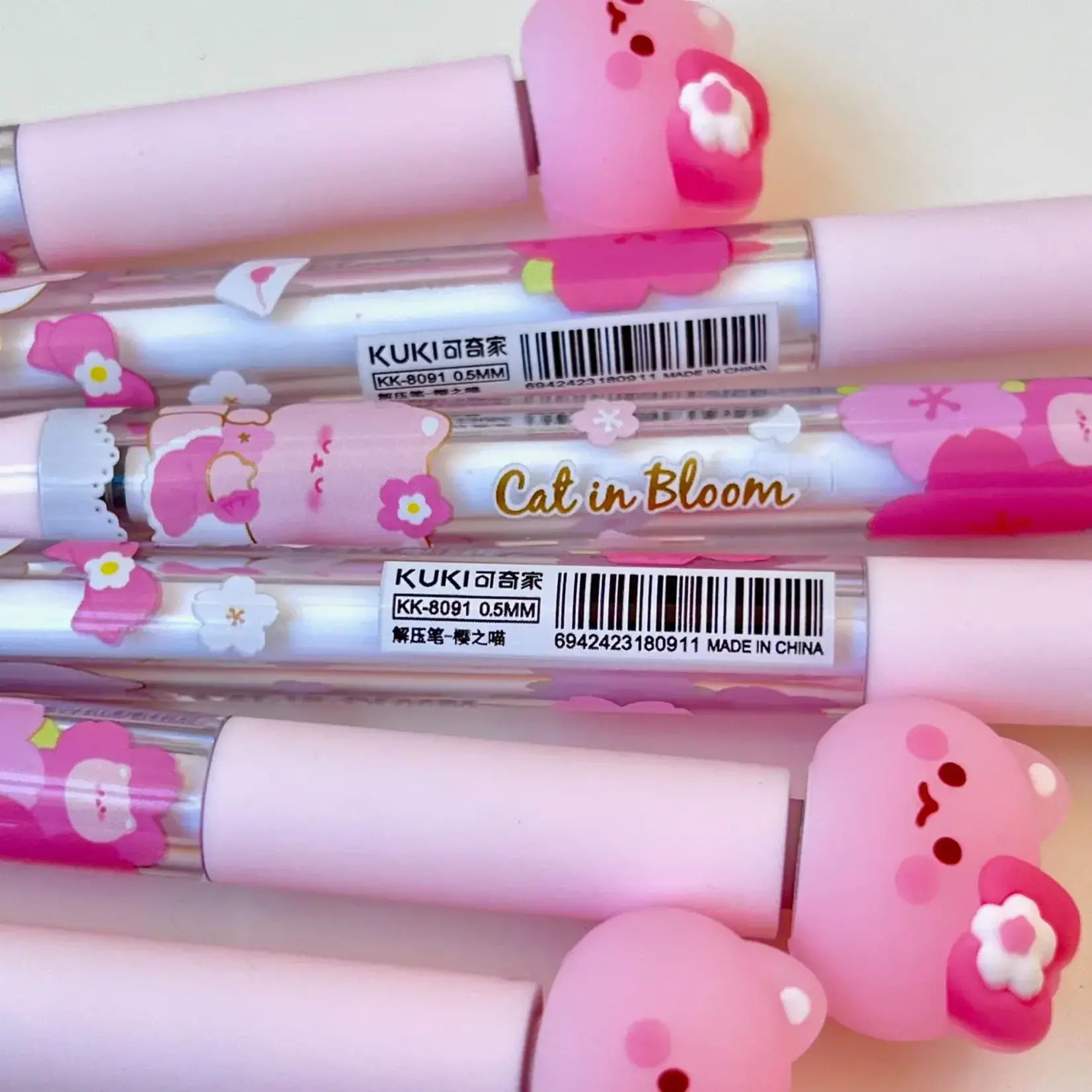 Kuki Sakura Cat Spinning Gel Pen - 22631