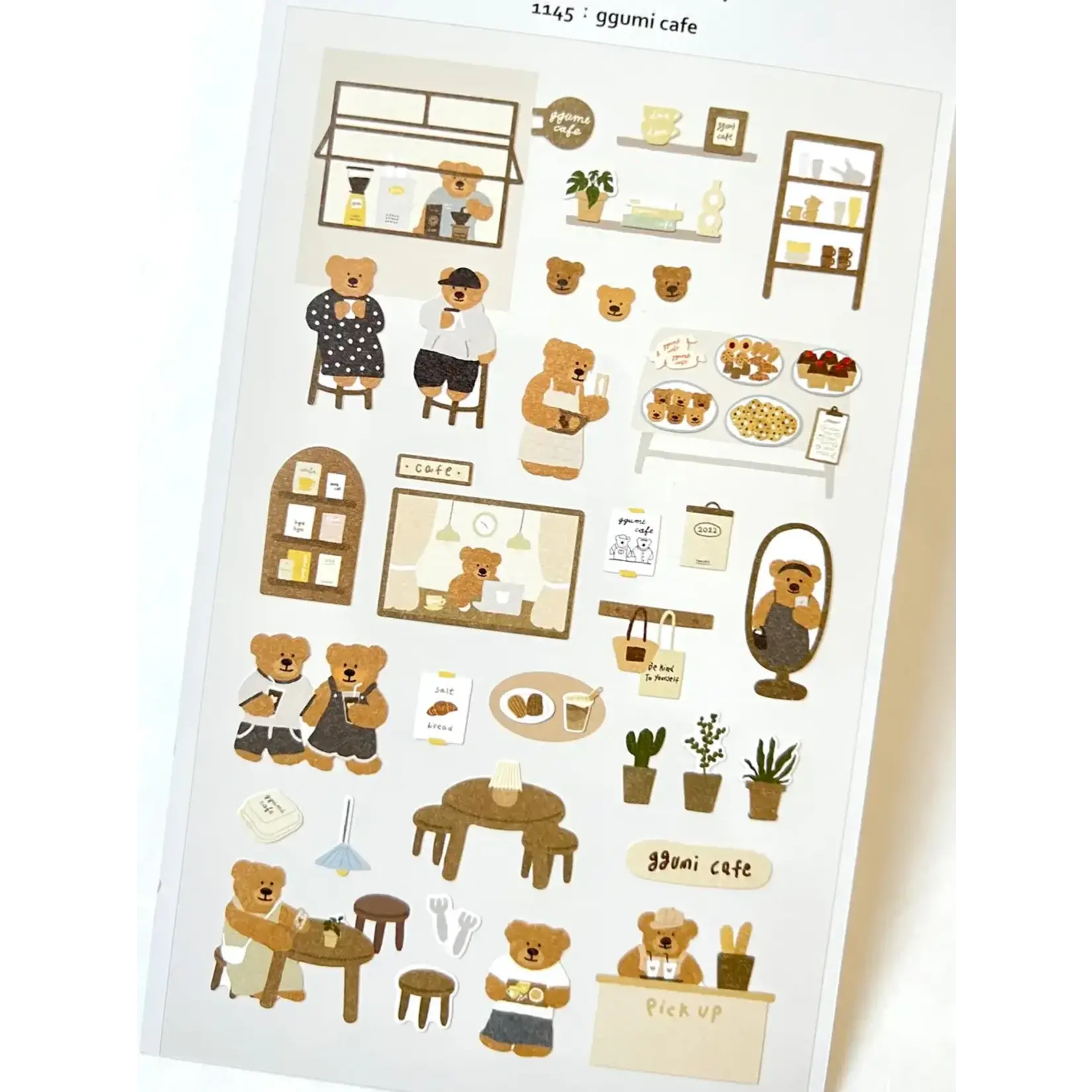 Bear Cafe Stickers - 01145