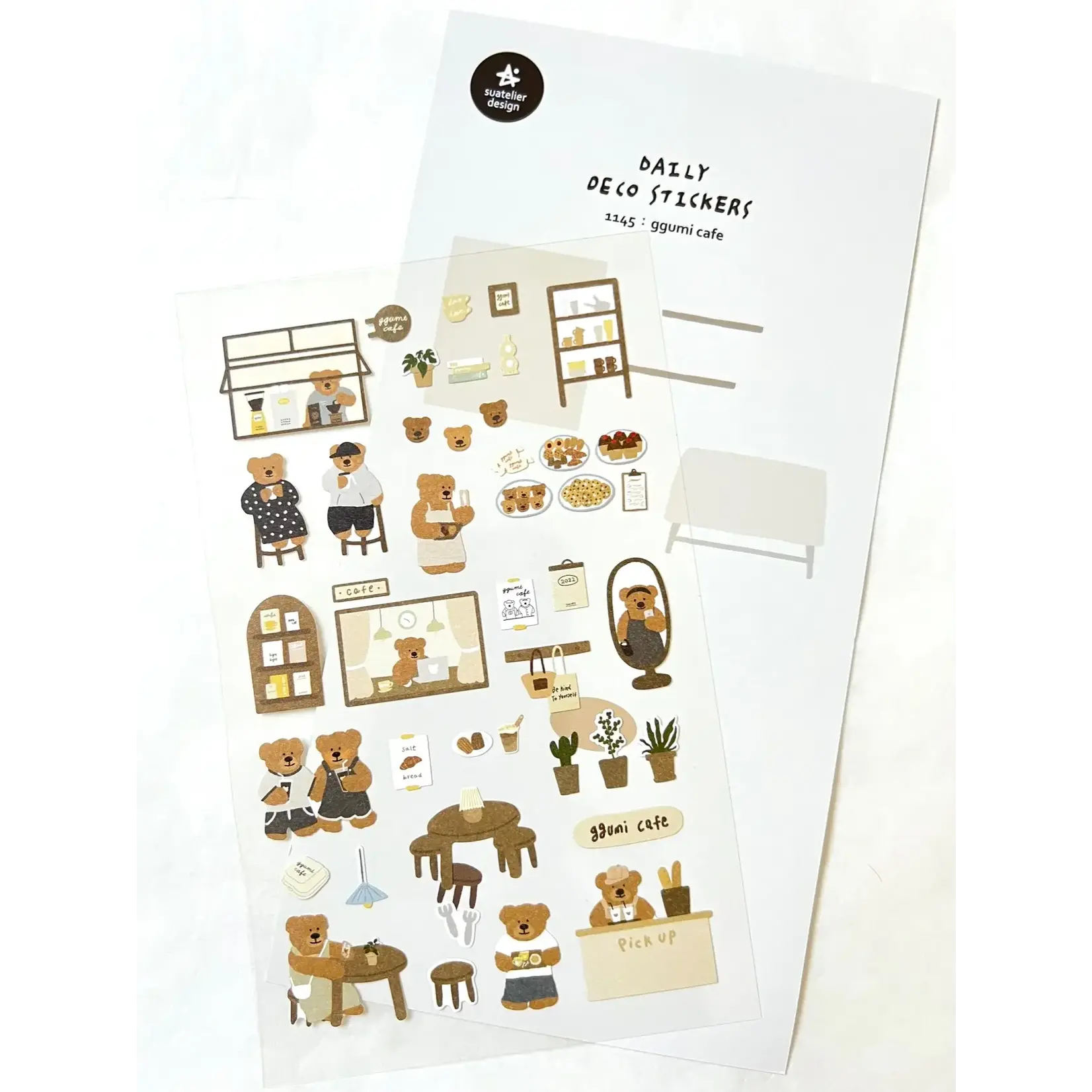 Bear Cafe Stickers - 01145