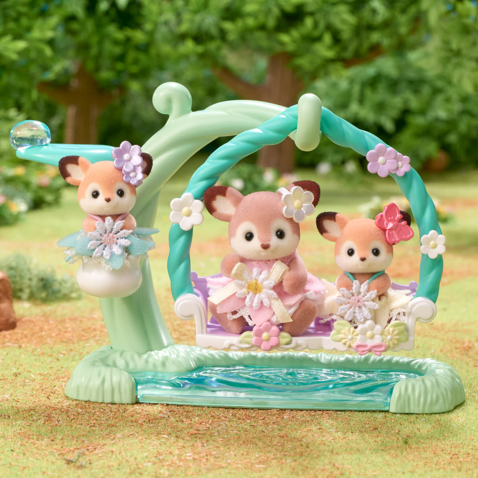 Calico Critters Calico Critters - Deer Babies - Floral Swing Set CC2209