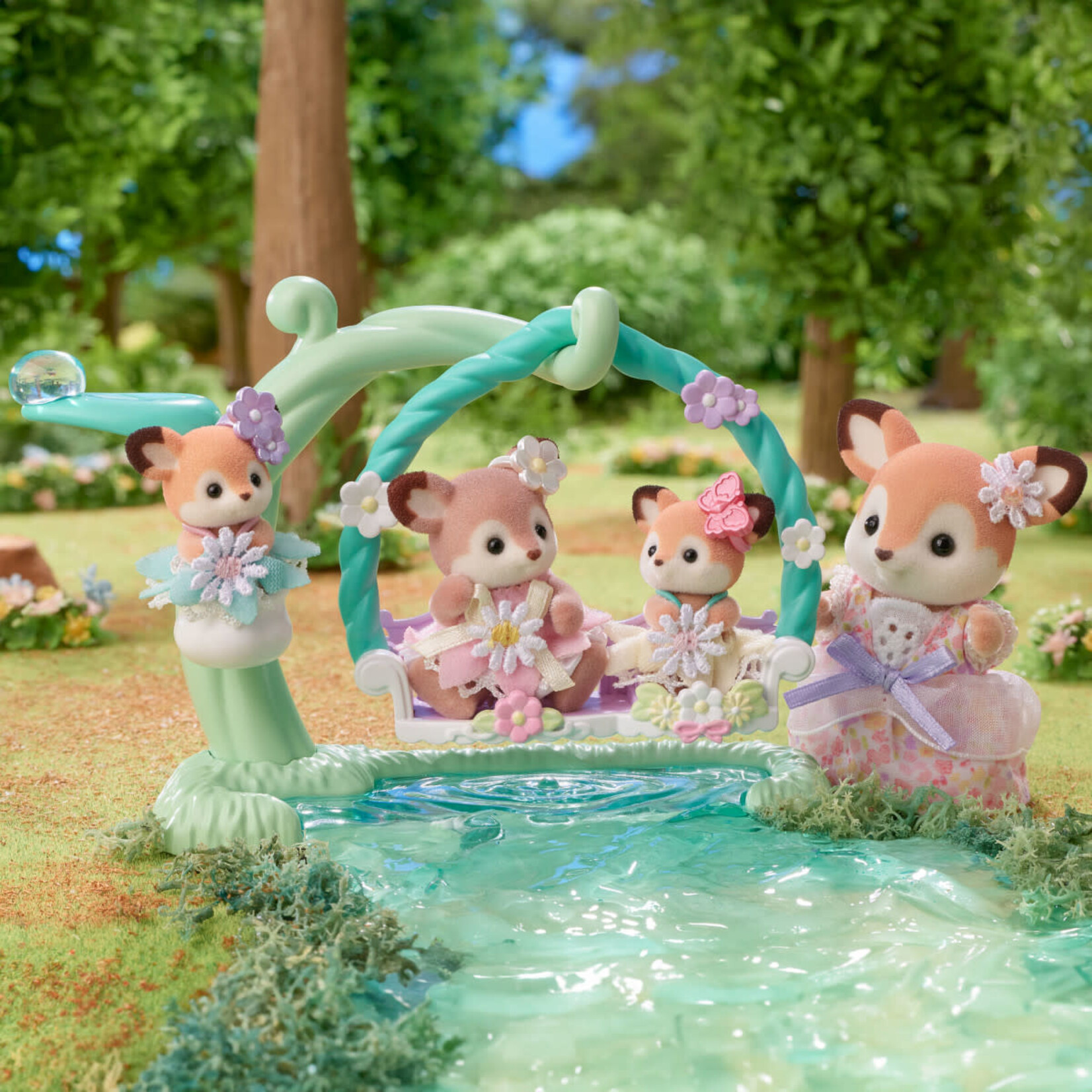Calico Critters Calico Critters - Deer Babies - Floral Swing Set CC2209