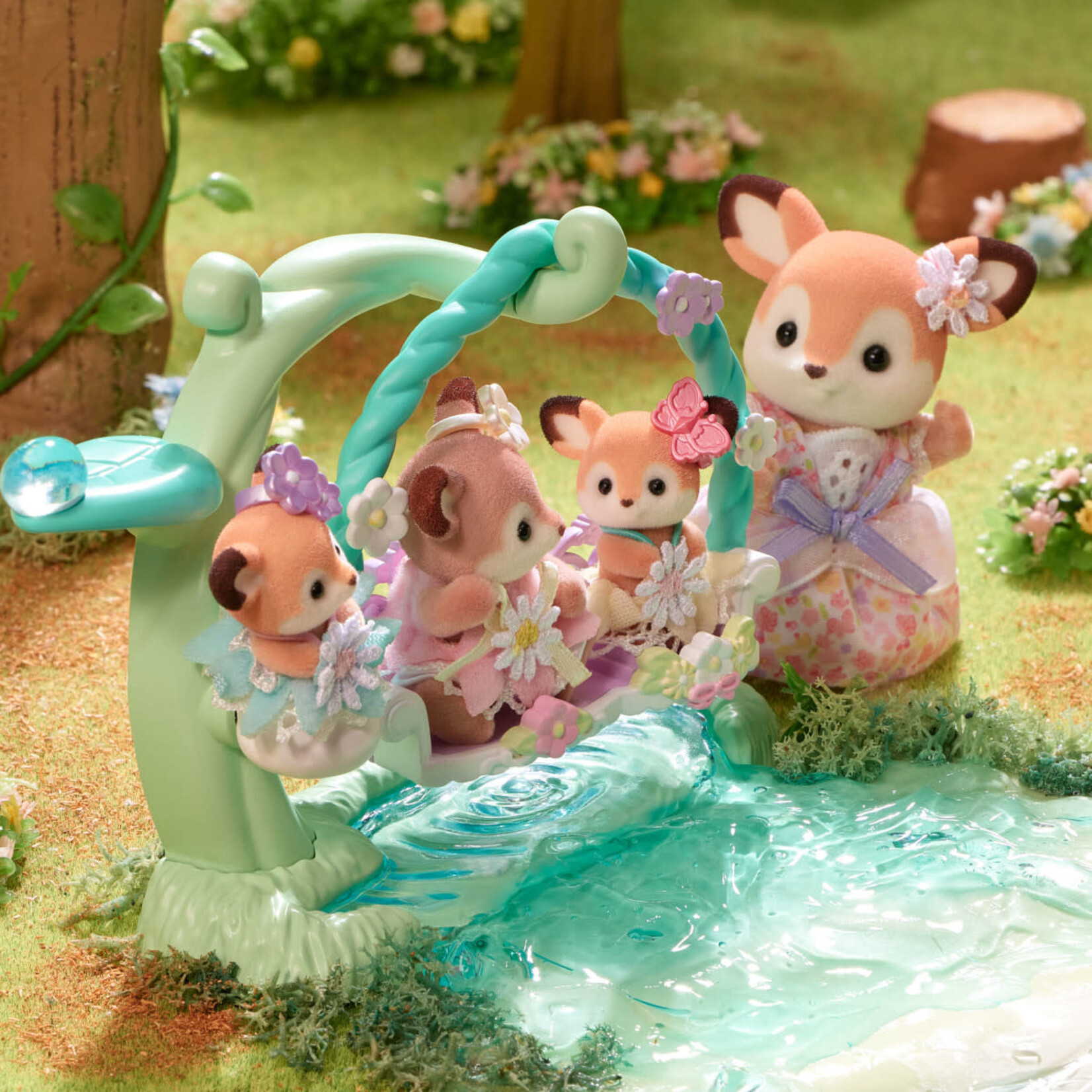 Calico Critters Calico Critters - Deer Babies - Floral Swing Set CC2209